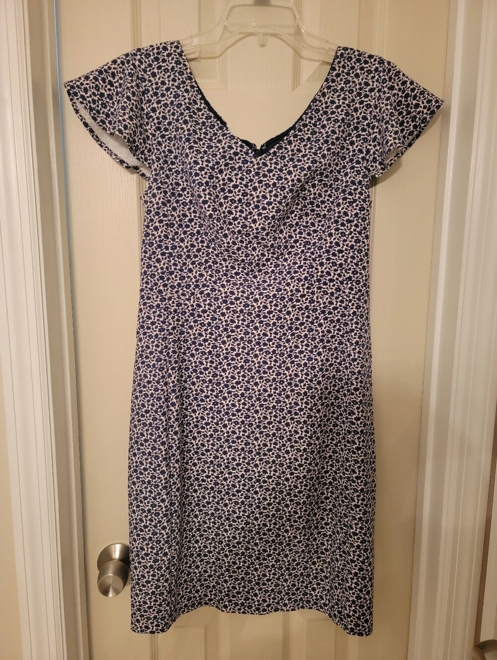 Blue Floral Cap Sleeve Dress - Women